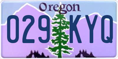 OR license plate 029KYQ