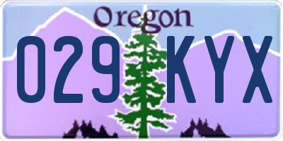OR license plate 029KYX