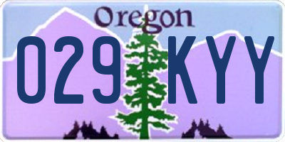 OR license plate 029KYY