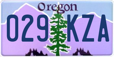 OR license plate 029KZA