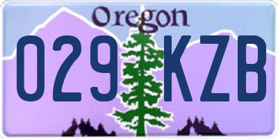 OR license plate 029KZB