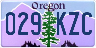 OR license plate 029KZC