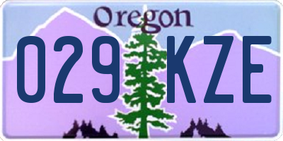 OR license plate 029KZE