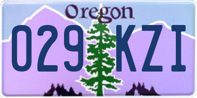 OR license plate 029KZI