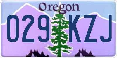 OR license plate 029KZJ