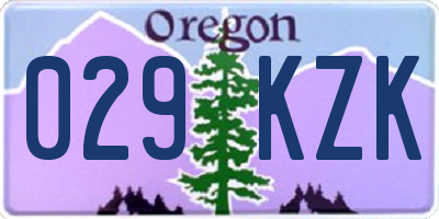 OR license plate 029KZK