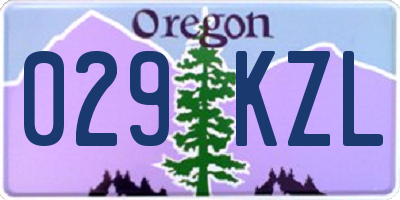 OR license plate 029KZL
