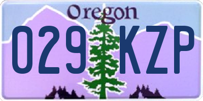 OR license plate 029KZP