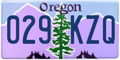 OR license plate 029KZQ
