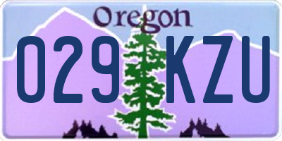 OR license plate 029KZU