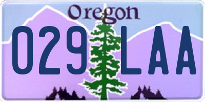 OR license plate 029LAA