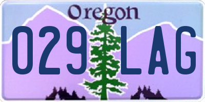 OR license plate 029LAG
