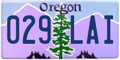 OR license plate 029LAI