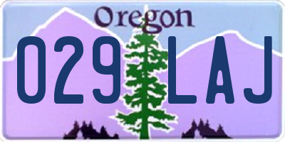 OR license plate 029LAJ