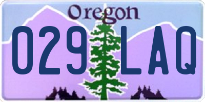 OR license plate 029LAQ