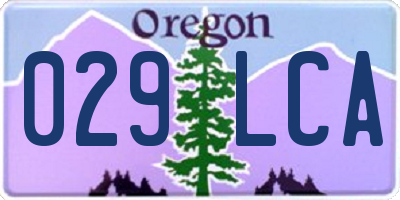 OR license plate 029LCA