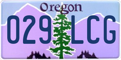 OR license plate 029LCG