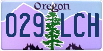 OR license plate 029LCH