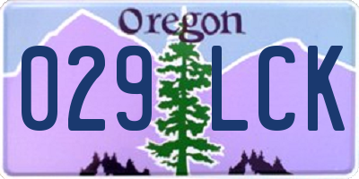 OR license plate 029LCK