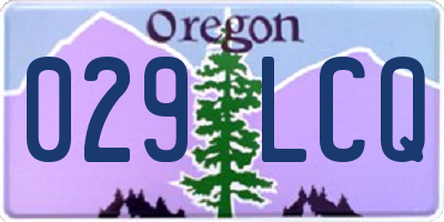 OR license plate 029LCQ