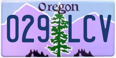 OR license plate 029LCV