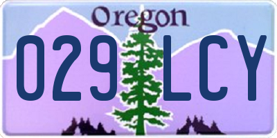 OR license plate 029LCY