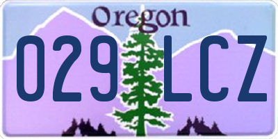 OR license plate 029LCZ