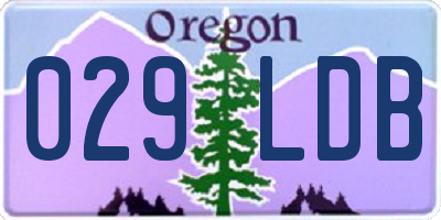 OR license plate 029LDB