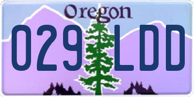 OR license plate 029LDD