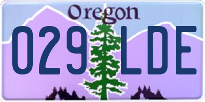 OR license plate 029LDE