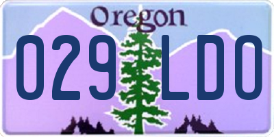 OR license plate 029LDO