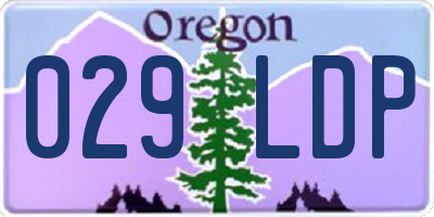OR license plate 029LDP