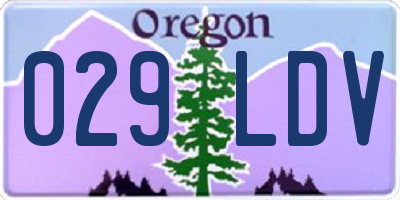 OR license plate 029LDV