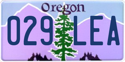 OR license plate 029LEA