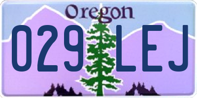 OR license plate 029LEJ