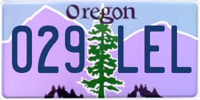 OR license plate 029LEL