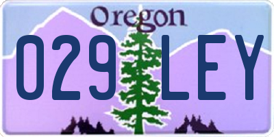 OR license plate 029LEY