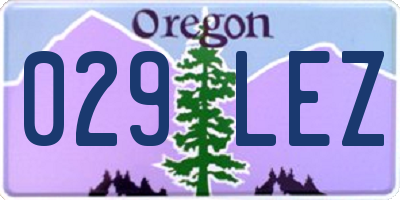 OR license plate 029LEZ
