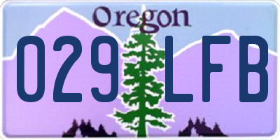 OR license plate 029LFB