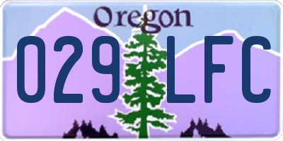 OR license plate 029LFC