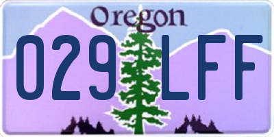 OR license plate 029LFF
