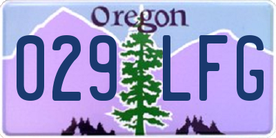 OR license plate 029LFG