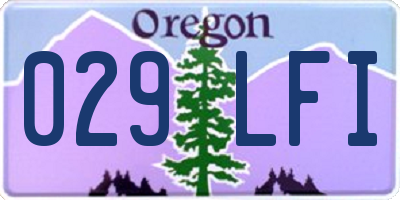 OR license plate 029LFI