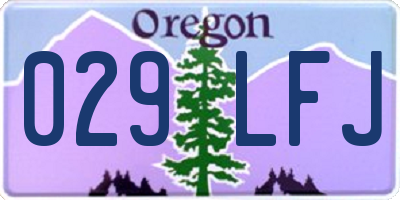 OR license plate 029LFJ