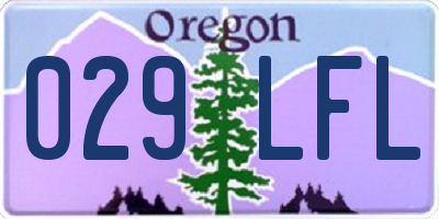 OR license plate 029LFL