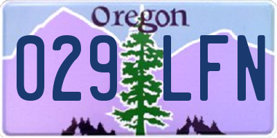 OR license plate 029LFN