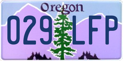 OR license plate 029LFP