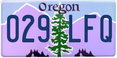 OR license plate 029LFQ