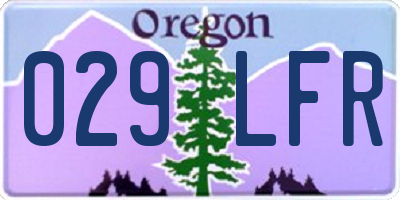 OR license plate 029LFR
