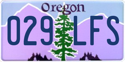 OR license plate 029LFS
